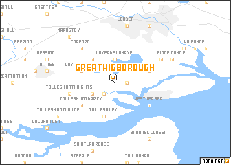 map of Great Wigborough