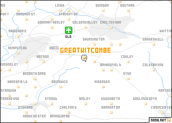map of Great Witcombe