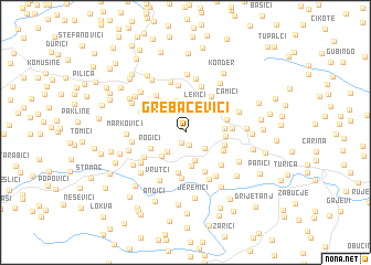 map of Grebačevići