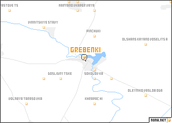 map of Grebënki