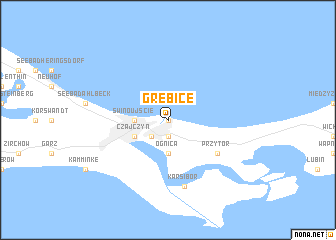 map of Grębice