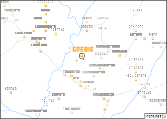 map of Grébié