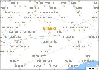 map of Grębki