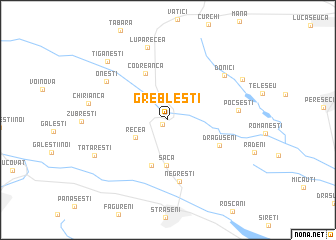 map of Grebleşti