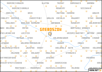 map of Gręboszów