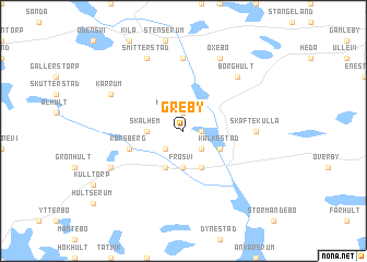 map of Greby