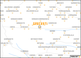 map of Greceşti