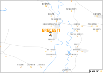 map of Greceşti