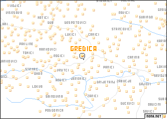 map of Gredica