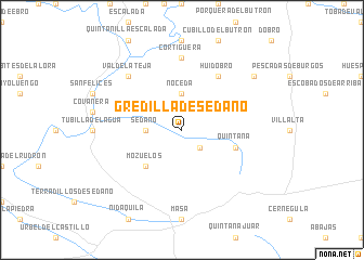 map of Gredilla de Sedano