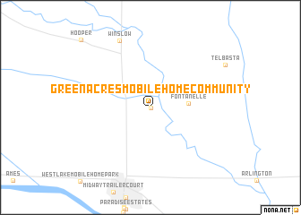 map of Green Acres Mobile Home Community