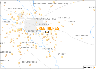 map of Green Acres