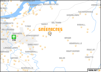 map of Green Acres