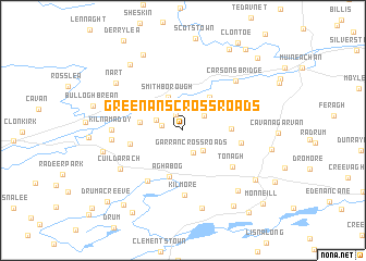 map of Greenanʼs Cross Roads