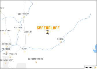 map of Green Bluff