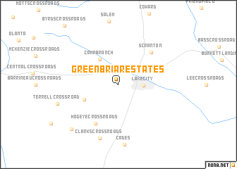 map of Greenbriar Estates