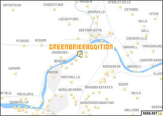 map of Greenbrier Addition