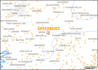 map of Greenbrier