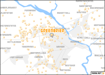 map of Greenbrier