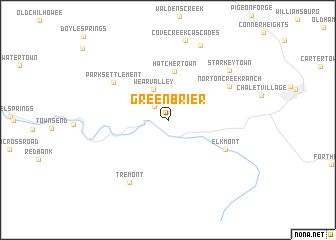 map of Greenbrier