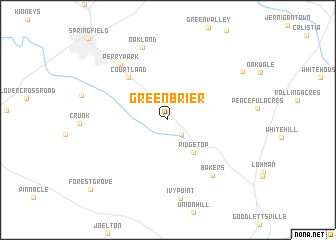 map of Greenbrier