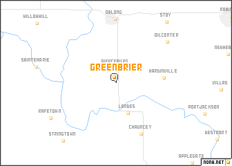 map of Green Brier