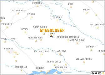 map of Green Creek