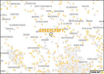 map of Greencroft