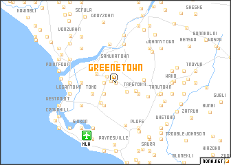 map of Greene Town