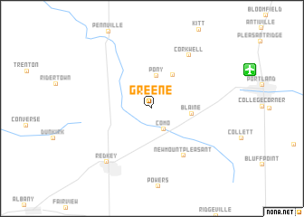 map of Greene