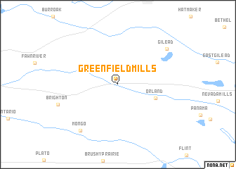 map of Greenfield Mills