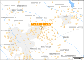 map of Green Forest