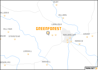 map of Green Forest