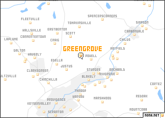 map of Green Grove