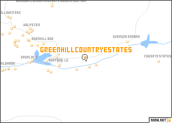 map of Green Hill Country Estates