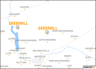 map of Green Hill