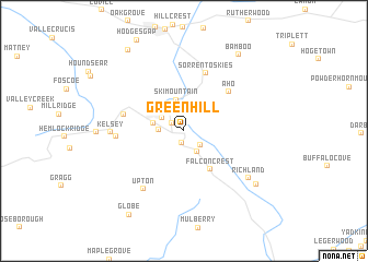 map of Green Hill