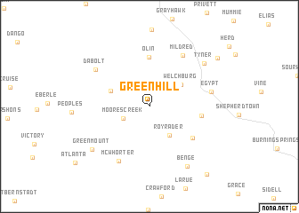 map of Green Hill