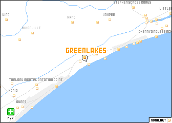 map of Green Lakes