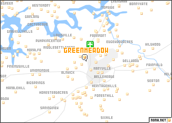 map of Green Meadow