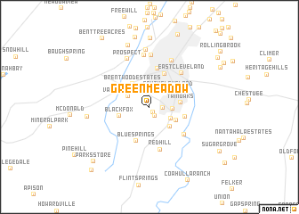 map of Green Meadow