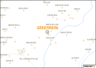 map of Green Pond