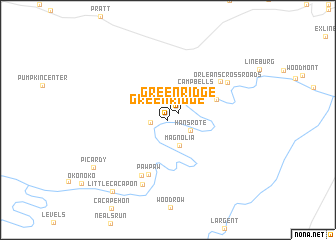 map of Green Ridge