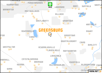 map of Greensburg