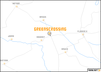 map of Greens Crossing