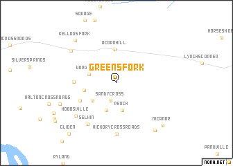 map of Greens Fork