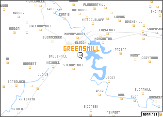 map of Greens Mill