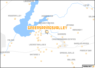 map of Green Springs Valley