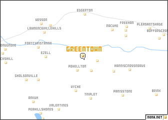 map of Greentown