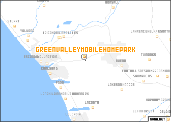 map of Green Valley Mobile Home Park